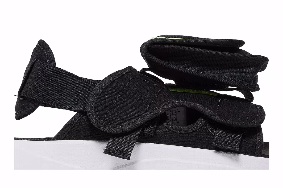 Air Jordan LS Slide Black White, view 3