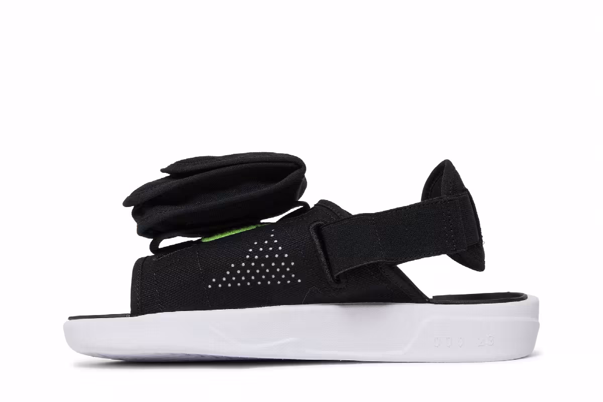 Air Jordan LS Slide Black White, view 4