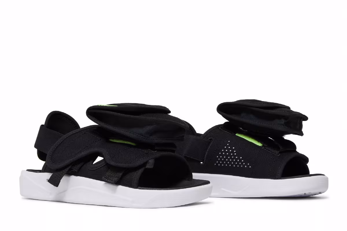 Air Jordan LS Slide Black White, view 9
