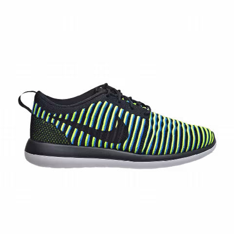 Nike Wmns Roshe Two Flyknit 'Black Blue Volt'