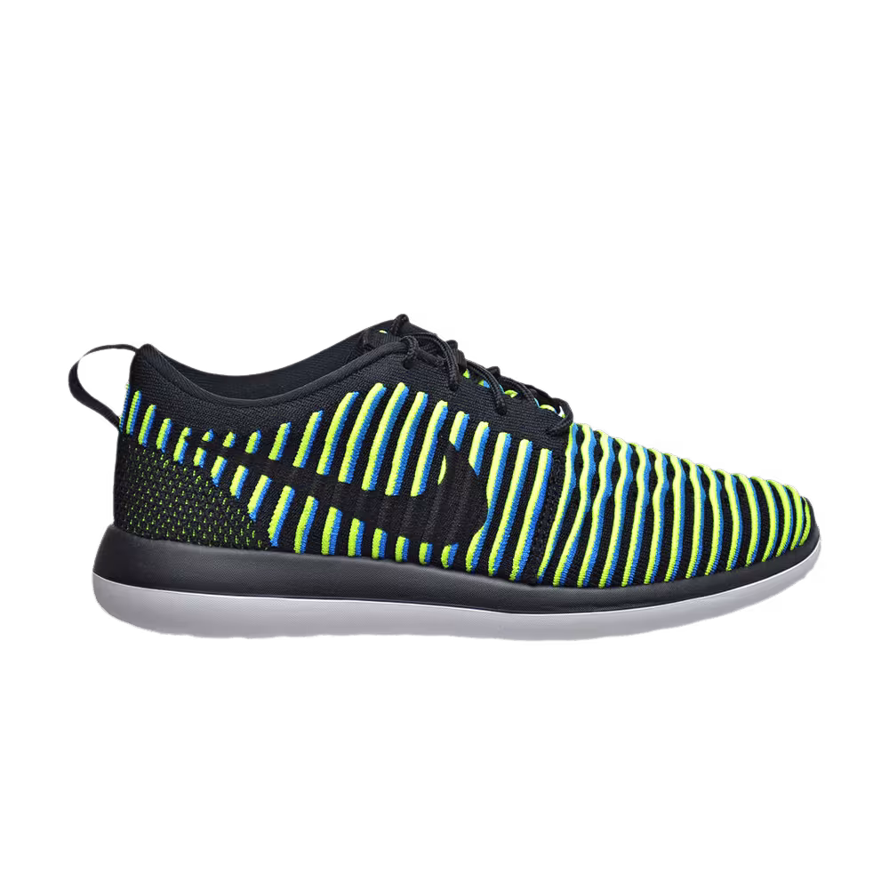 Nike Women's Roshe Two Flyknit Black Blue Volt