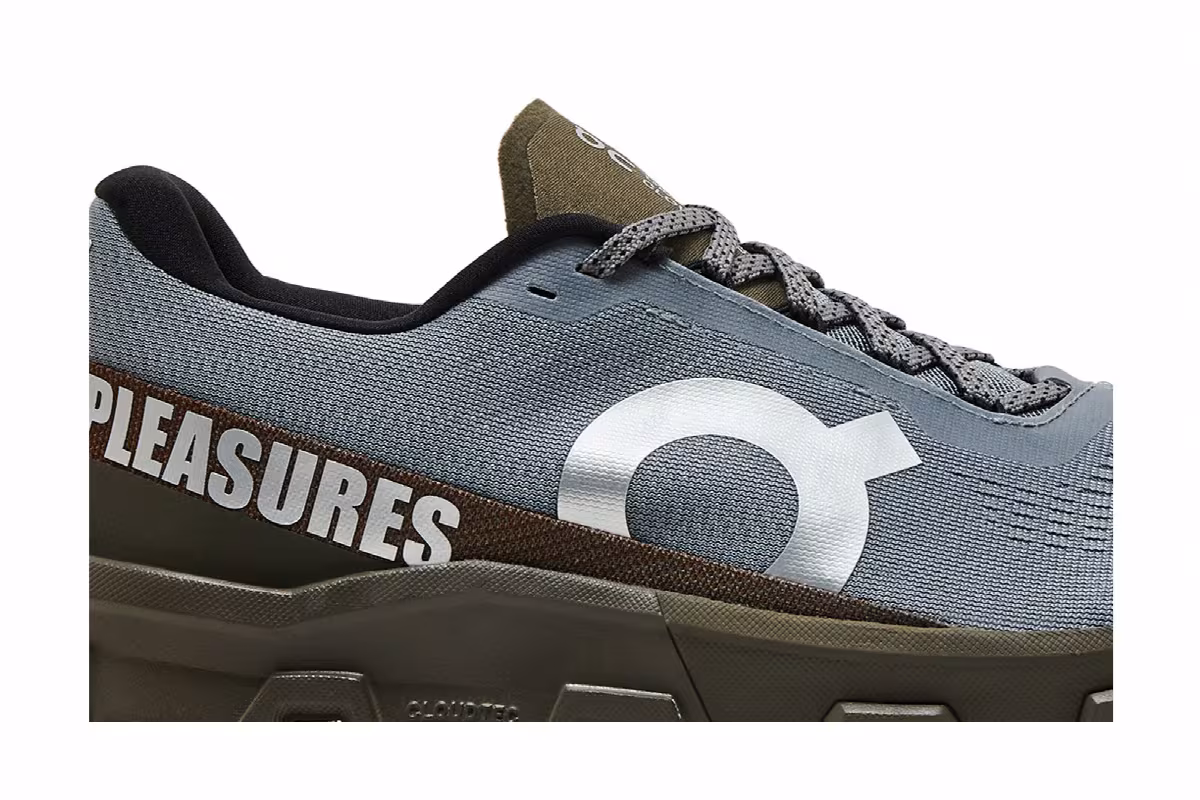 The Loop Running Supply x Pleasures x Cloudmonster 2 Mist Olive, view 3