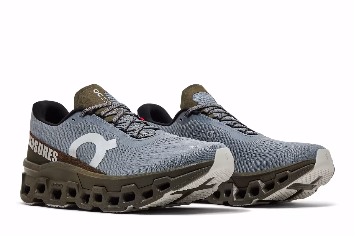 The Loop Running Supply x Pleasures x Cloudmonster 2 Mist Olive, view 9