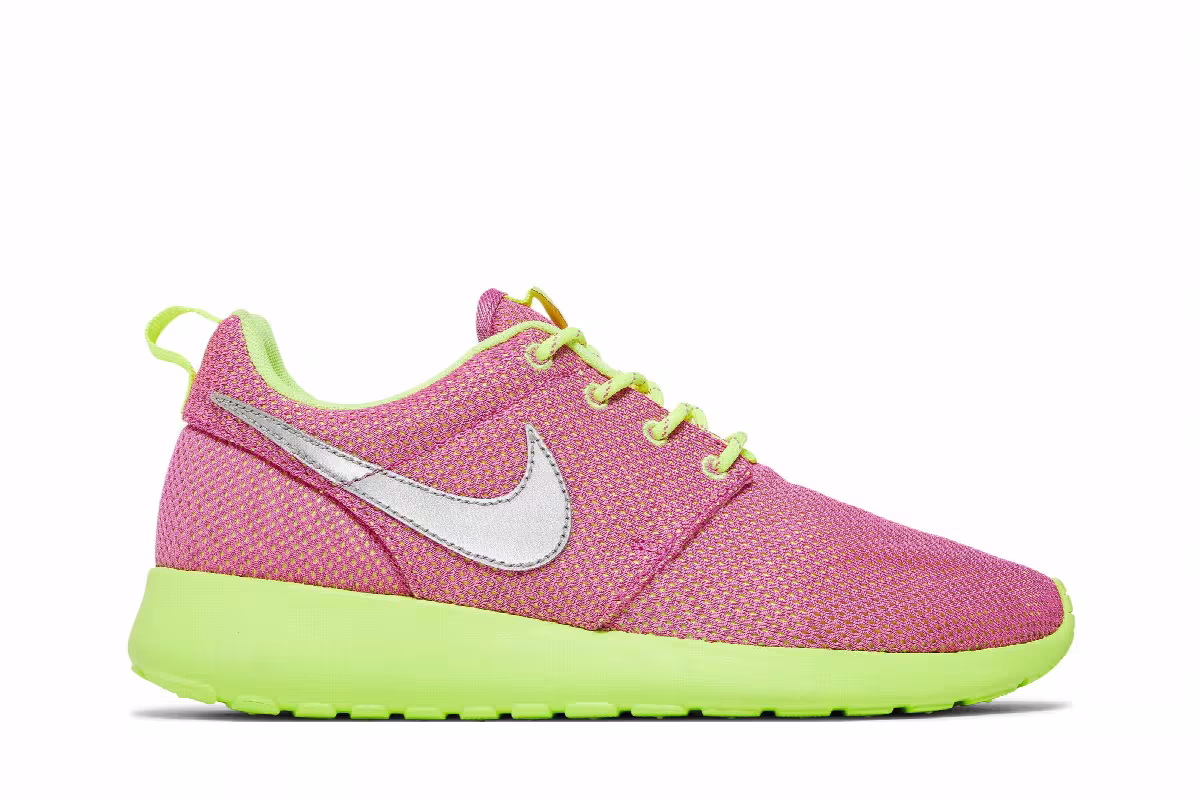 Nike Roshe Run GS Red Violet Volt, view 2
