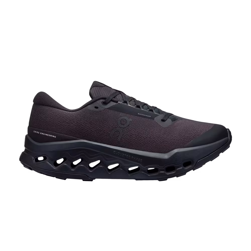 ON Women's Cloudsurfer Trail 2 Waterproof Triple Black