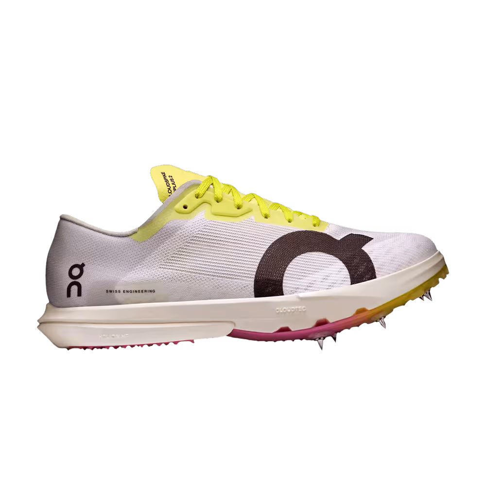 ON Women's Cloudspike Amplius 2 White Yellow Raspberry