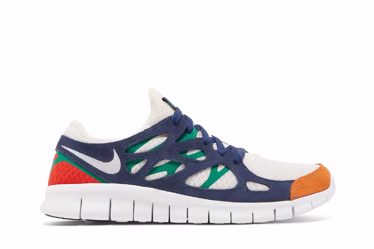Nike Free Run 2 White Multi-Color, view 2