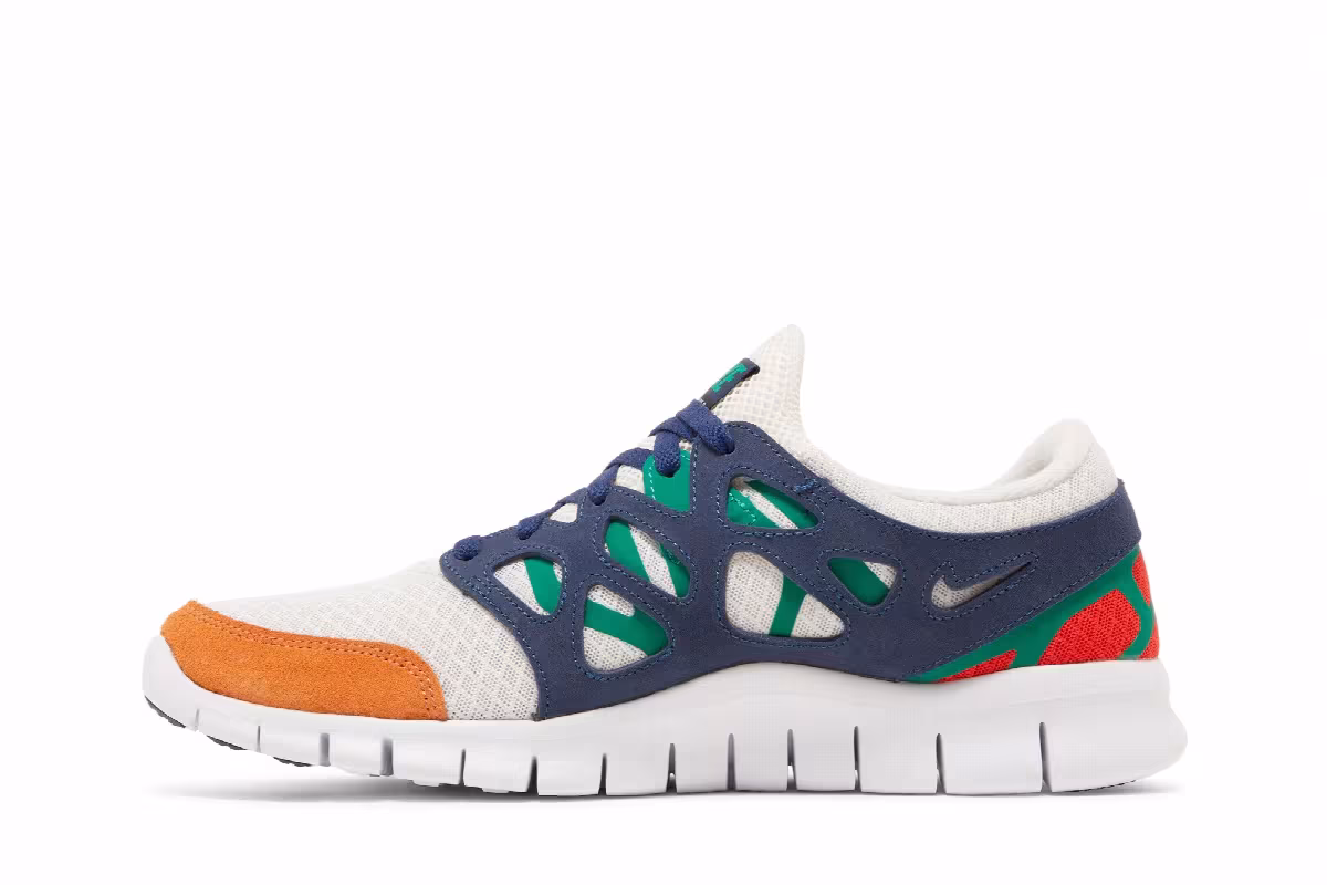 Nike Free Run 2 White Multi-Color, view 4