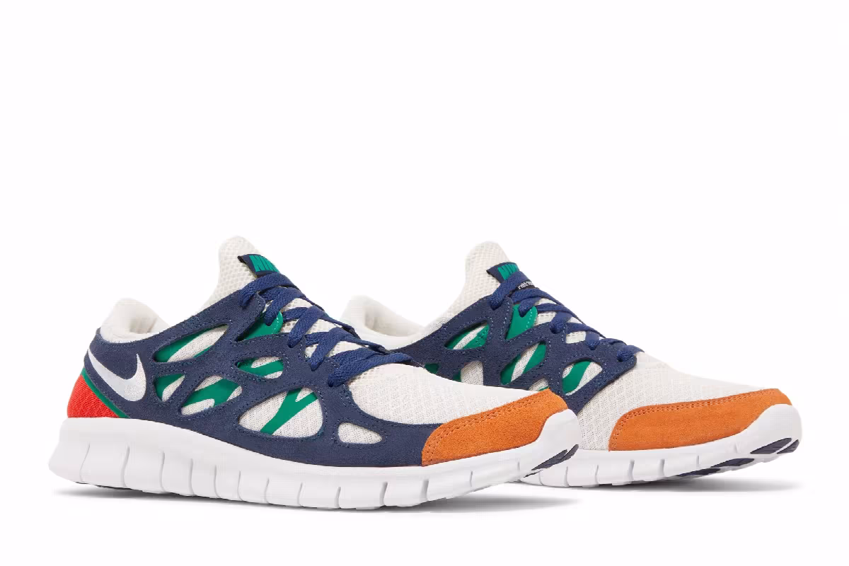 Nike Free Run 2 White Multi-Color, view 9