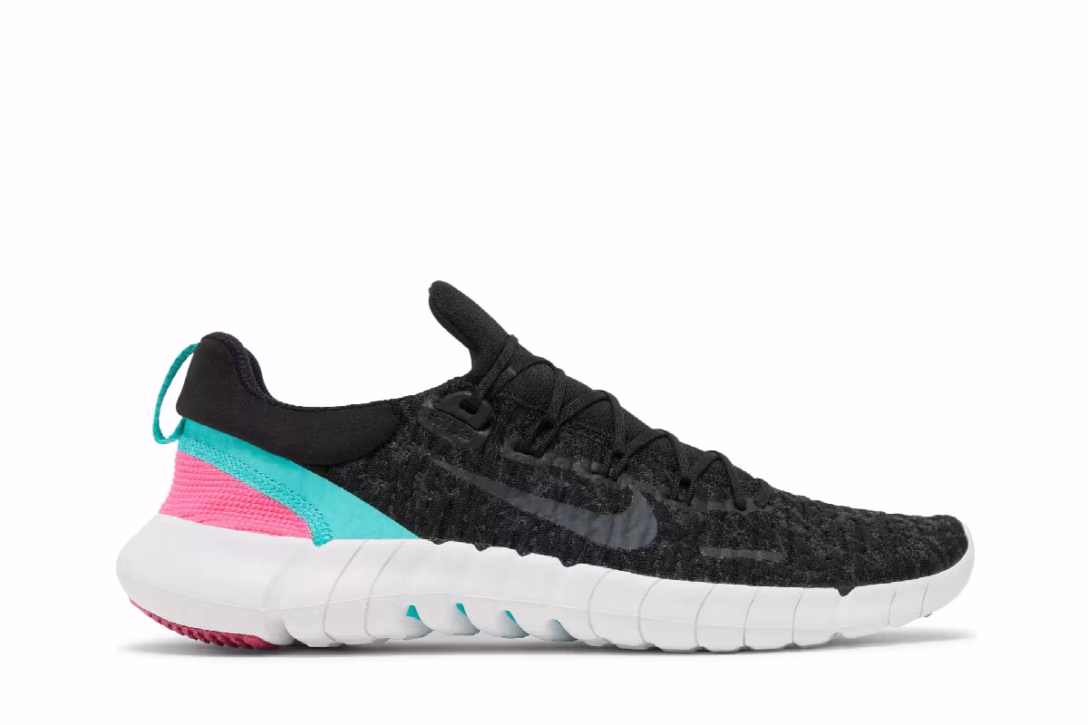 Nike Free Run 5.0 Black Dynamic Turquoise, view 2