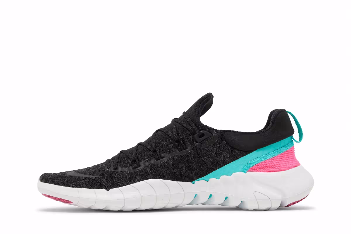 Nike Free Run 5.0 Black Dynamic Turquoise, view 4