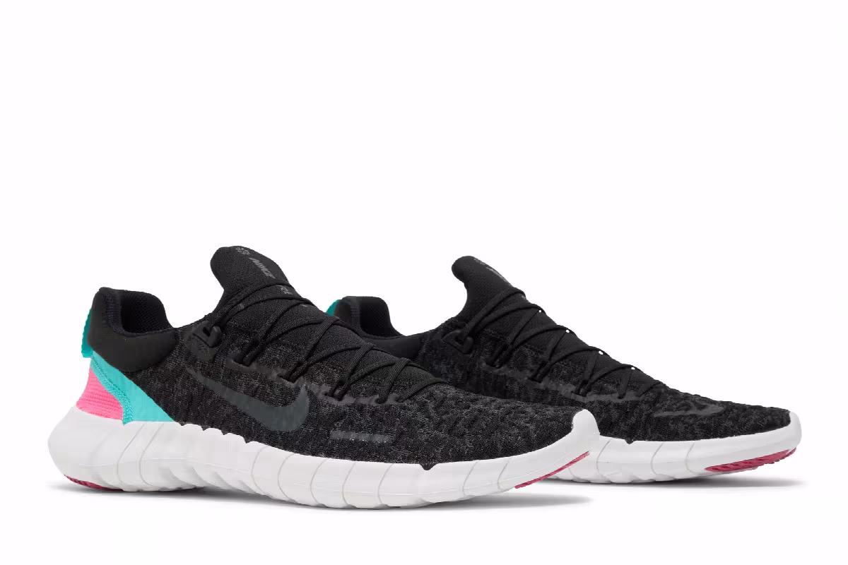 Nike Free Run 5.0 Black Dynamic Turquoise, view 9