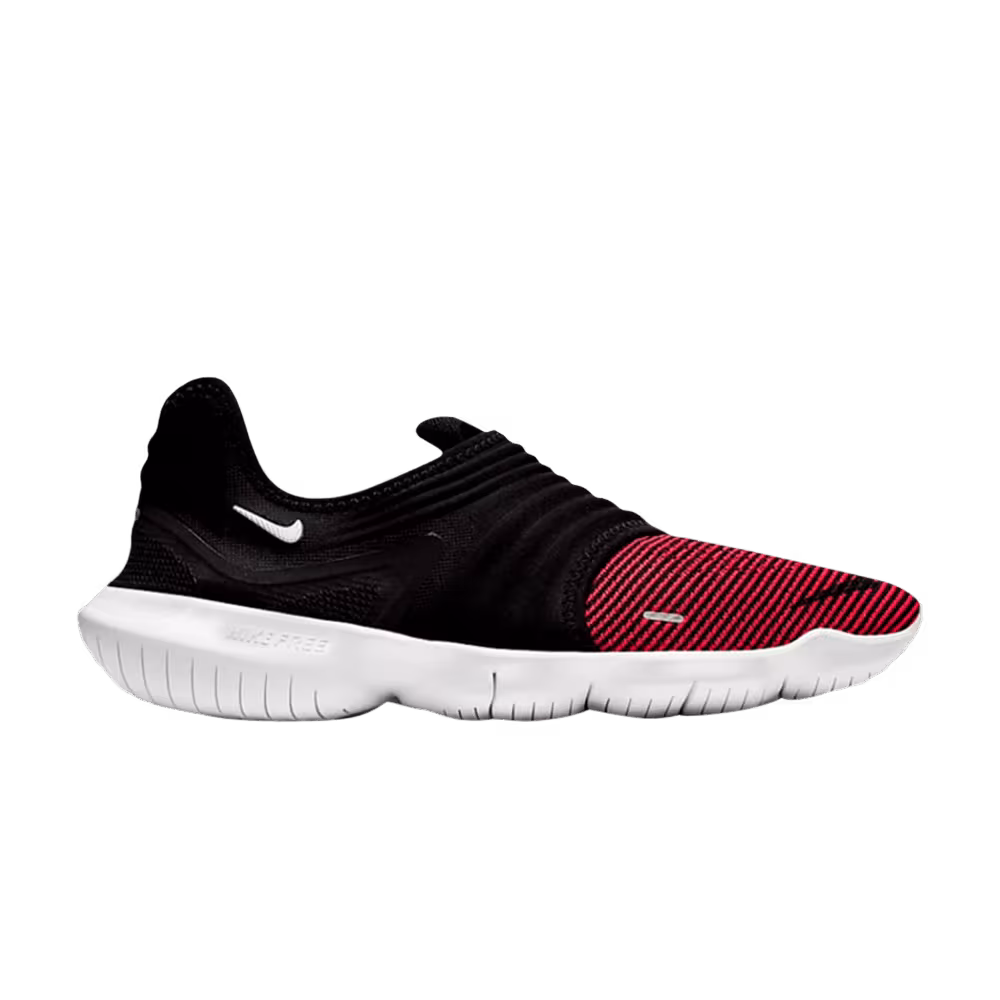 Nike Free RN Flyknit 3.0 Black Bright Crimson