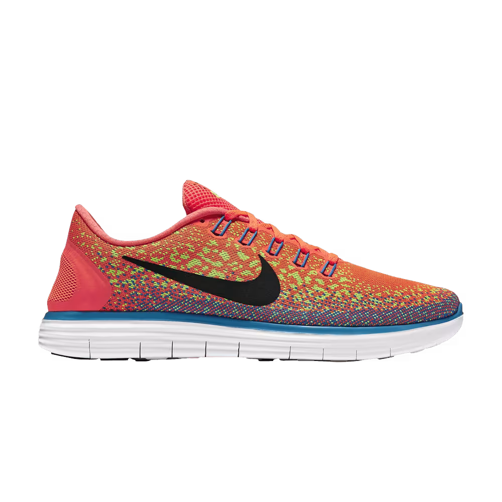 Nike Free RN Distance Hyper Orange Blue Lagoon