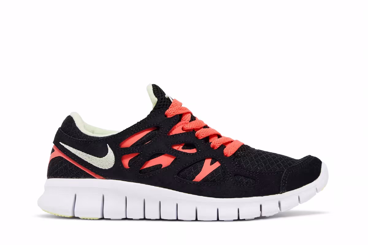Nike Women's Free Run 2 Black Lime Ice, view 2