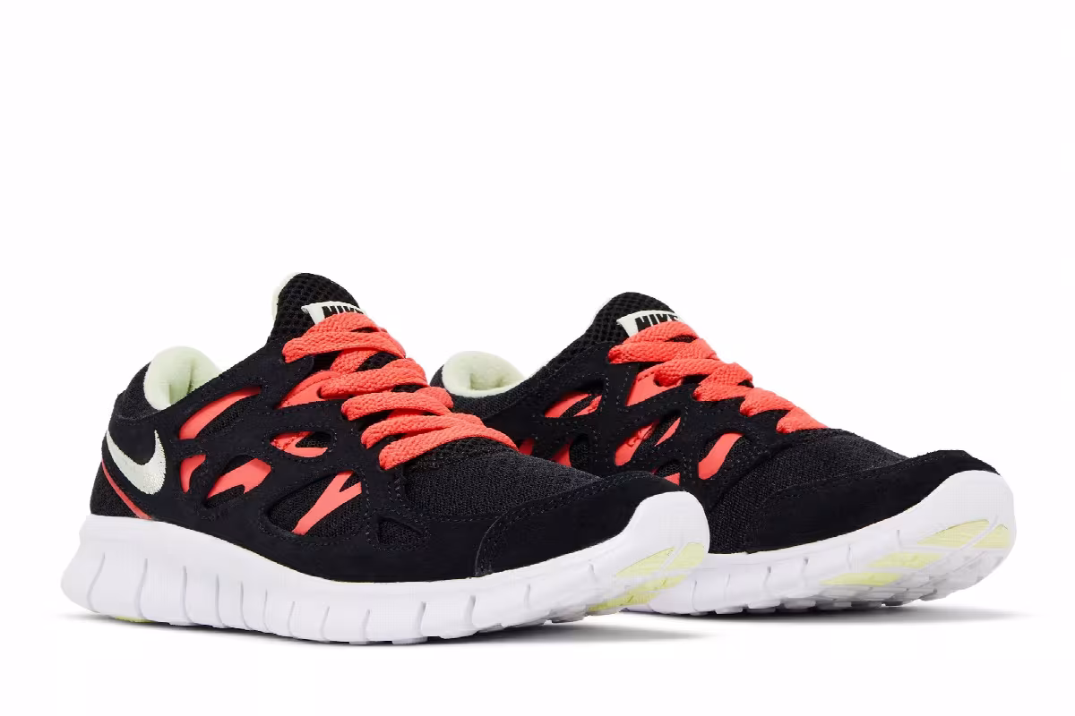 Nike Women's Free Run 2 Black Lime Ice, view 9