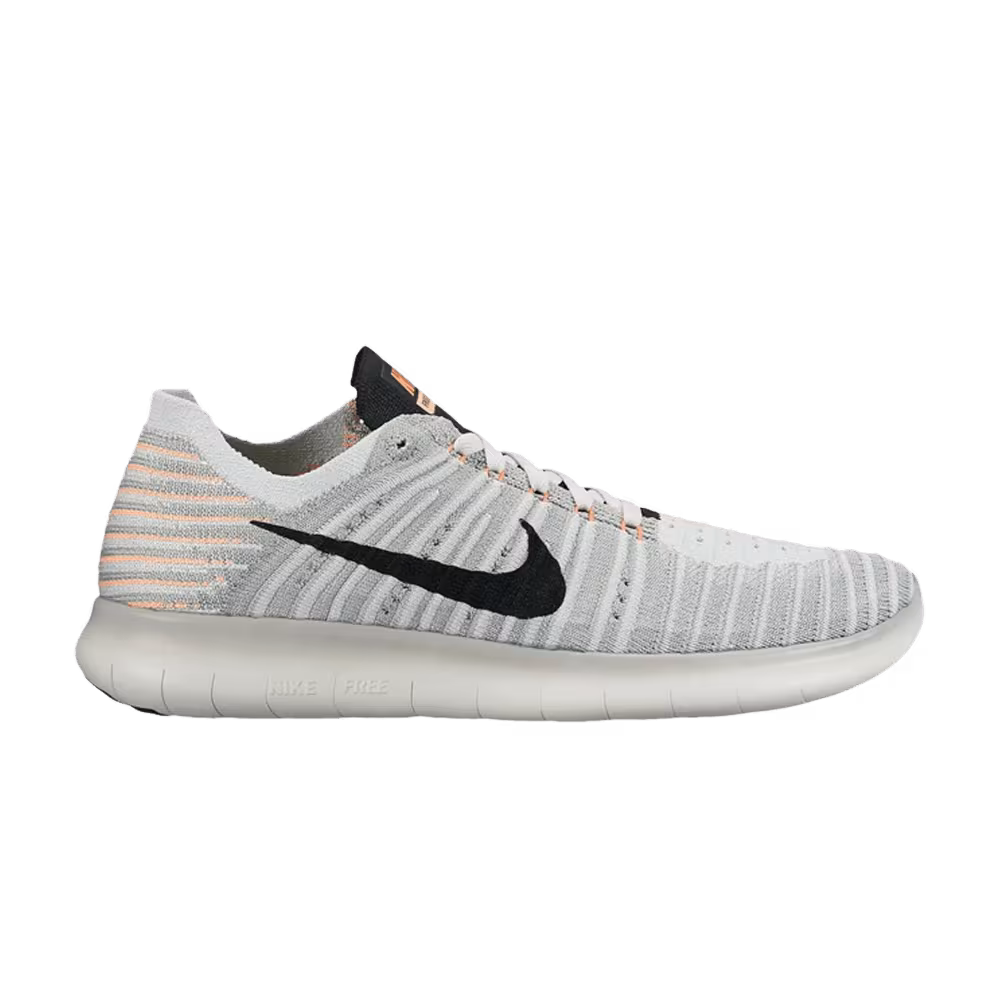 Nike Women's Free RN Flyknit Wolf Grey Mango