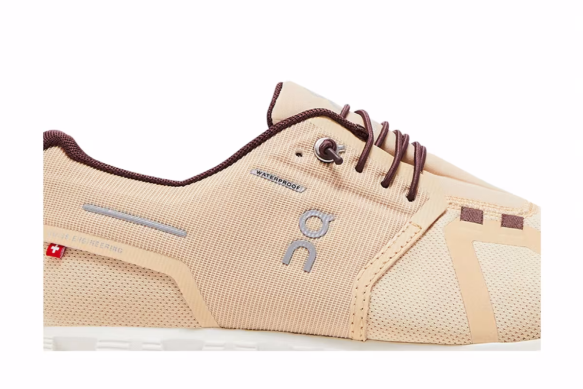 ON Women's Cloud 5 Waterproof Savannah Ivory, view 3