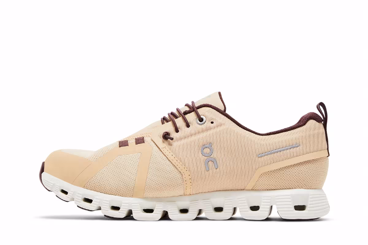 ON Women's Cloud 5 Waterproof Savannah Ivory, view 4