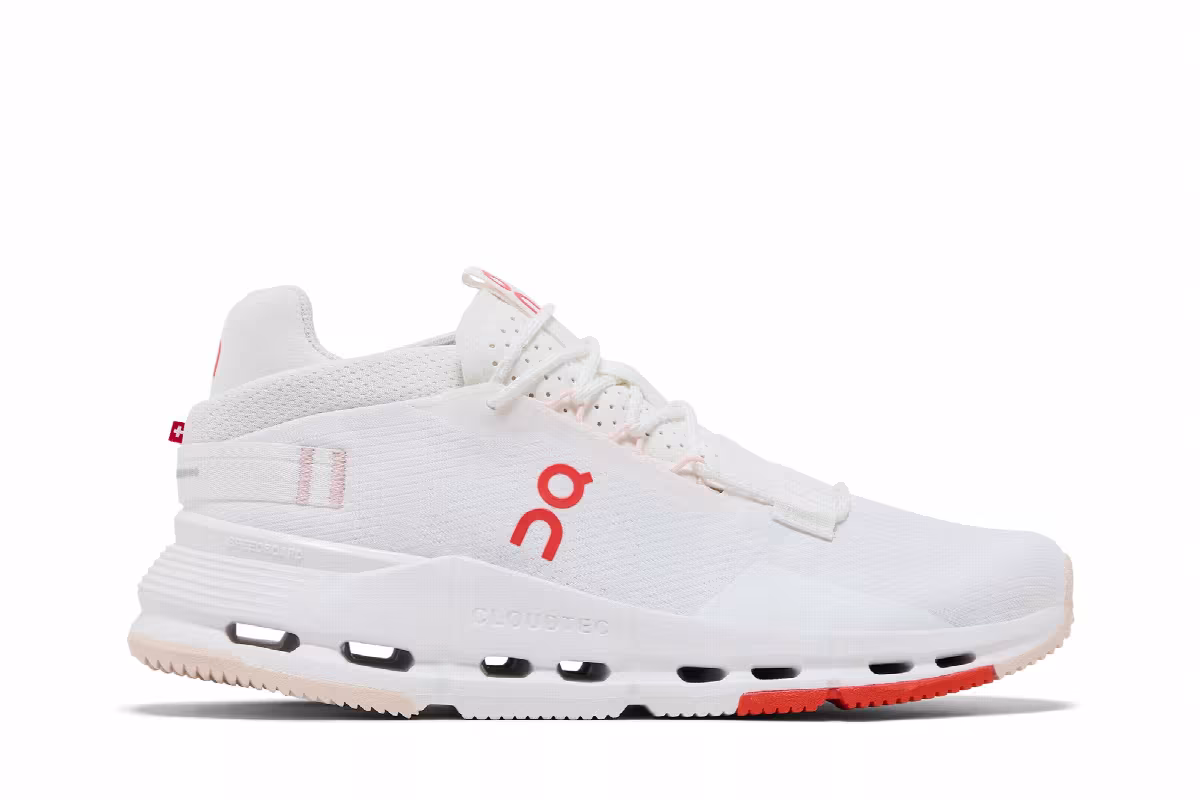 ON Women's Cloudnova 2 White Flame, view 2