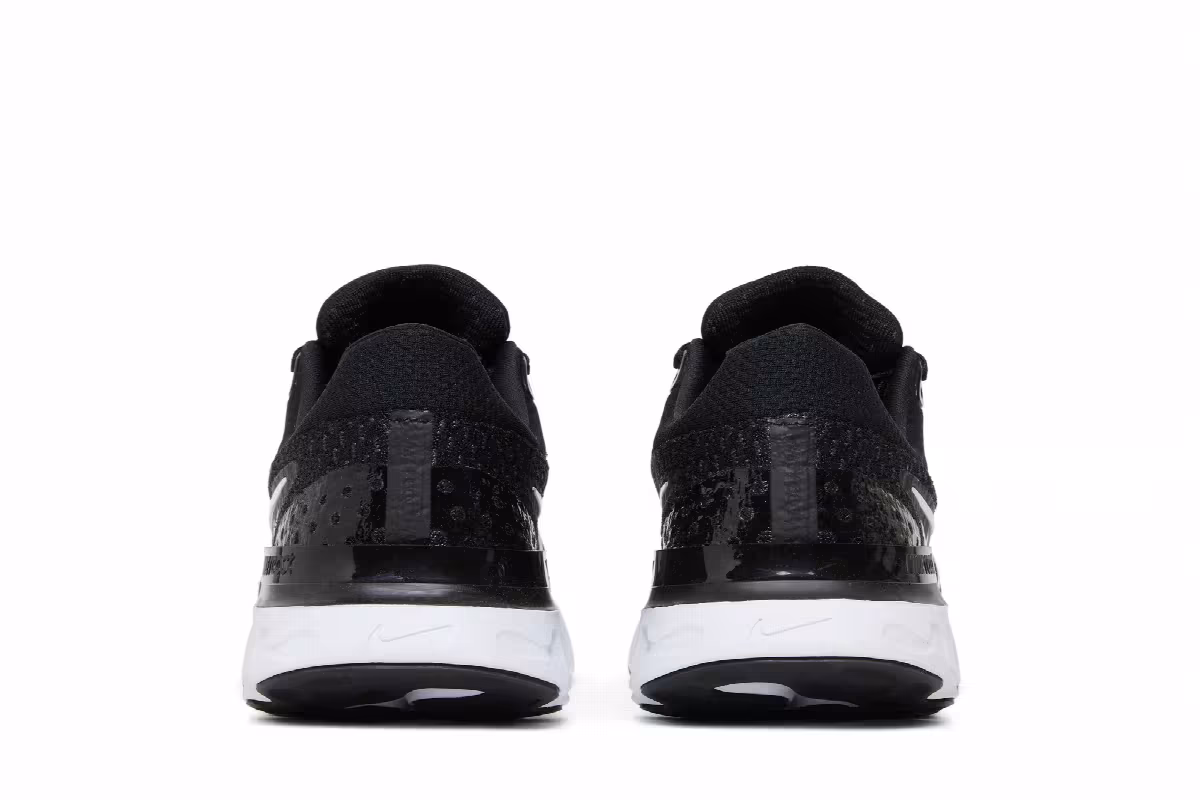 Nike React Infinity Run Flyknit 3 Black White, view 7