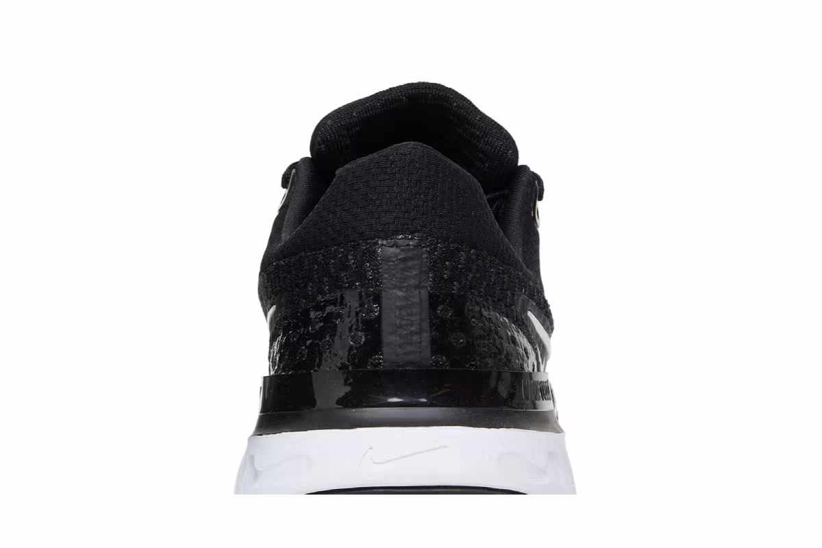 Nike React Infinity Run Flyknit 3 Black White, view 8