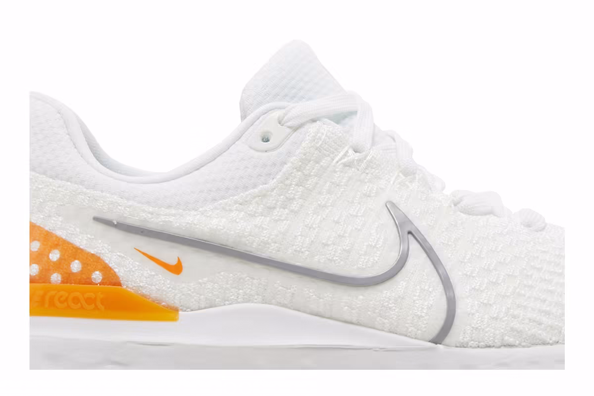 Nike React Infinity Run Flyknit 3 White Kumquat, view 3