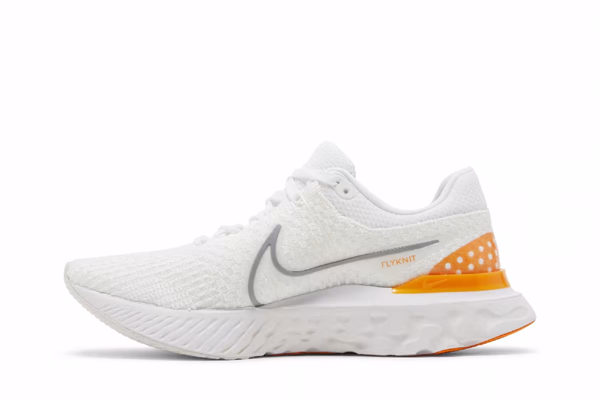 Nike React Infinity Run Flyknit 3 White Kumquat, view 4