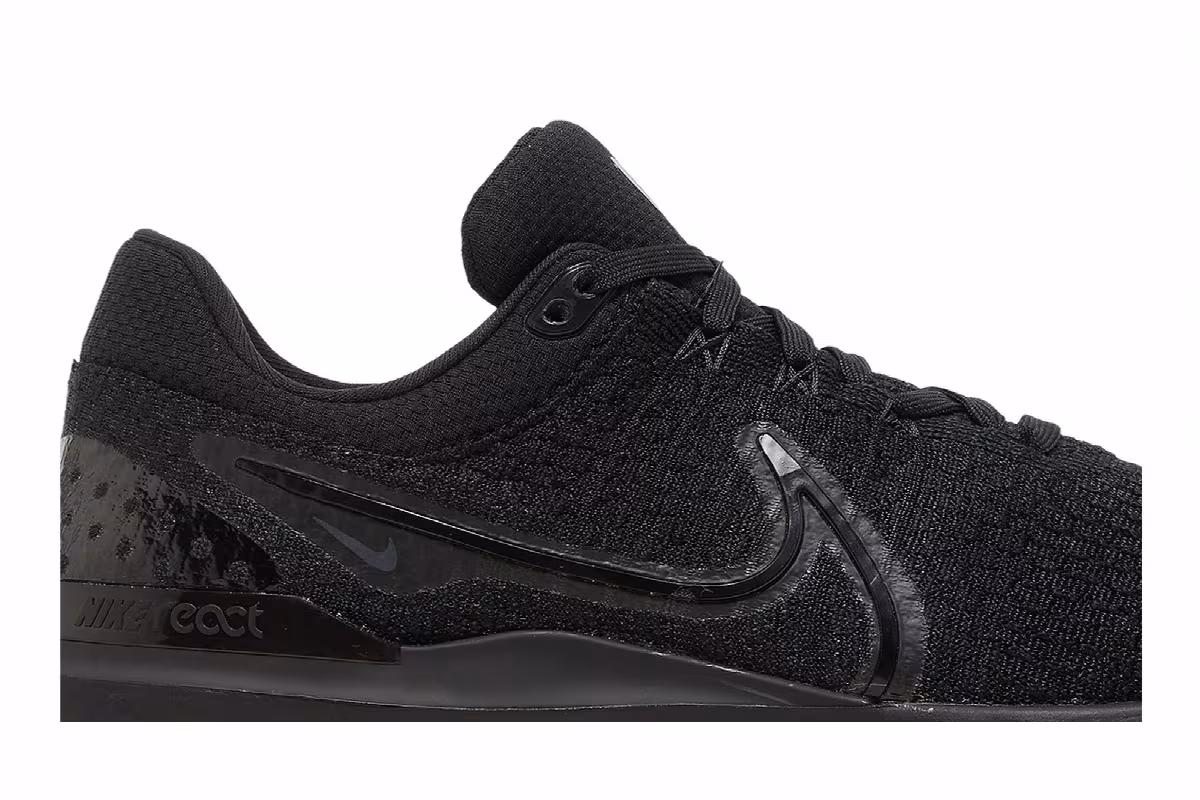 Nike React Infinity Run Flyknit 3 Triple Black, view 3