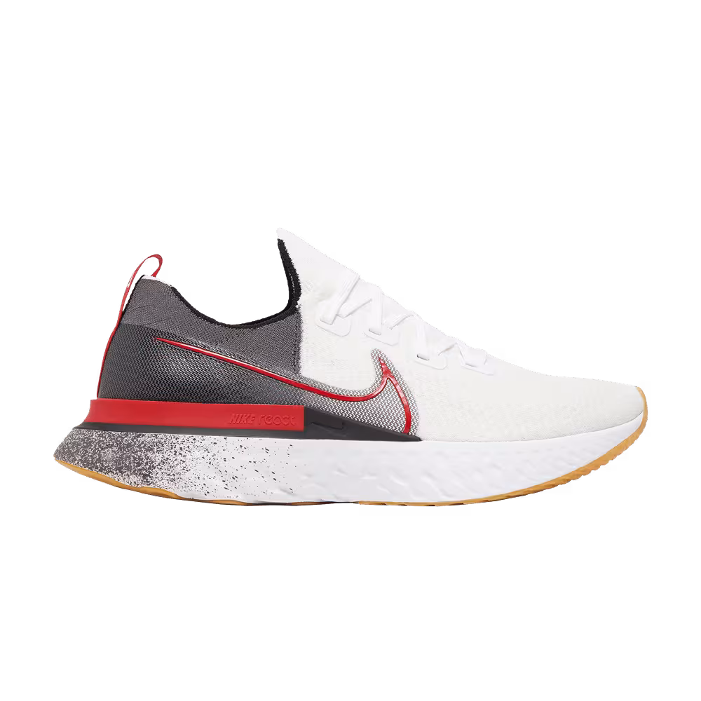 Nike React Infinity Run Flyknit White University Red