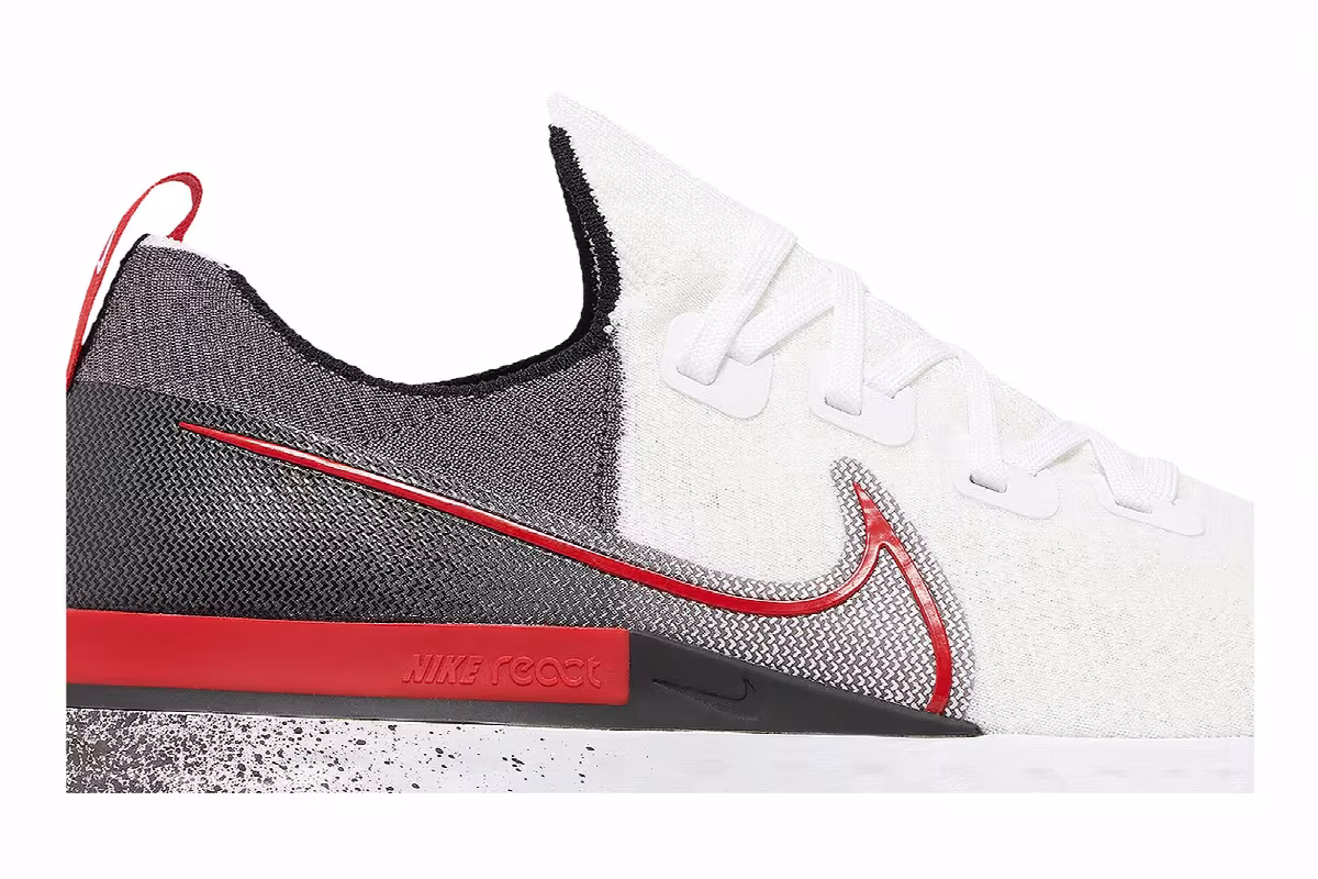 Nike React Infinity Run Flyknit White University Red, view 3