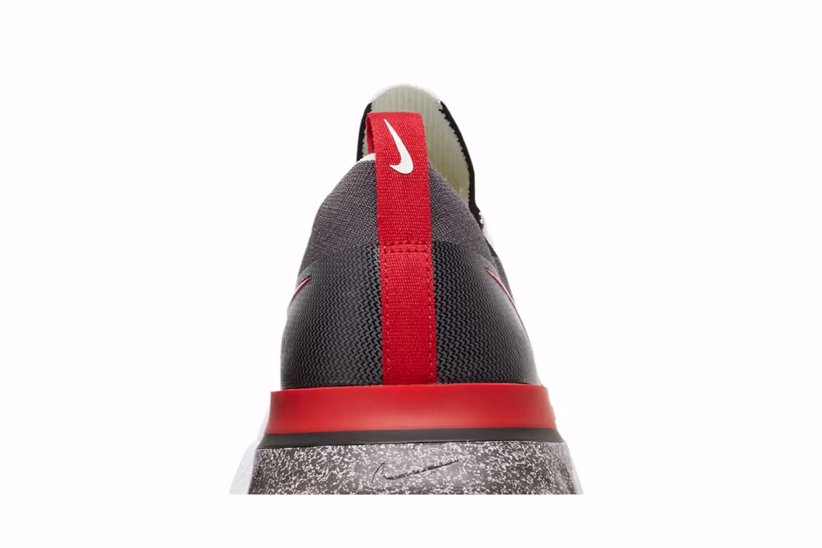 Nike React Infinity Run Flyknit White University Red, view 8