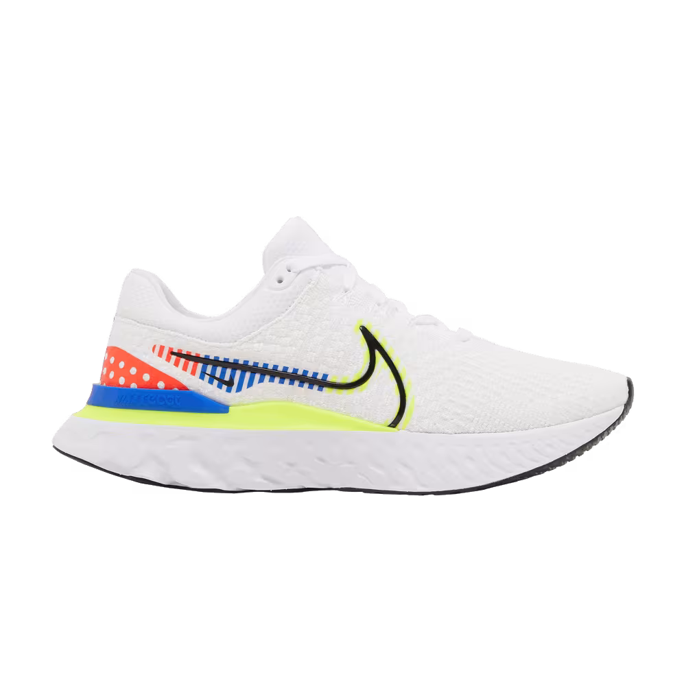 Nike React Infinity Run Flyknit 3 Premium White Racer Blue Volt