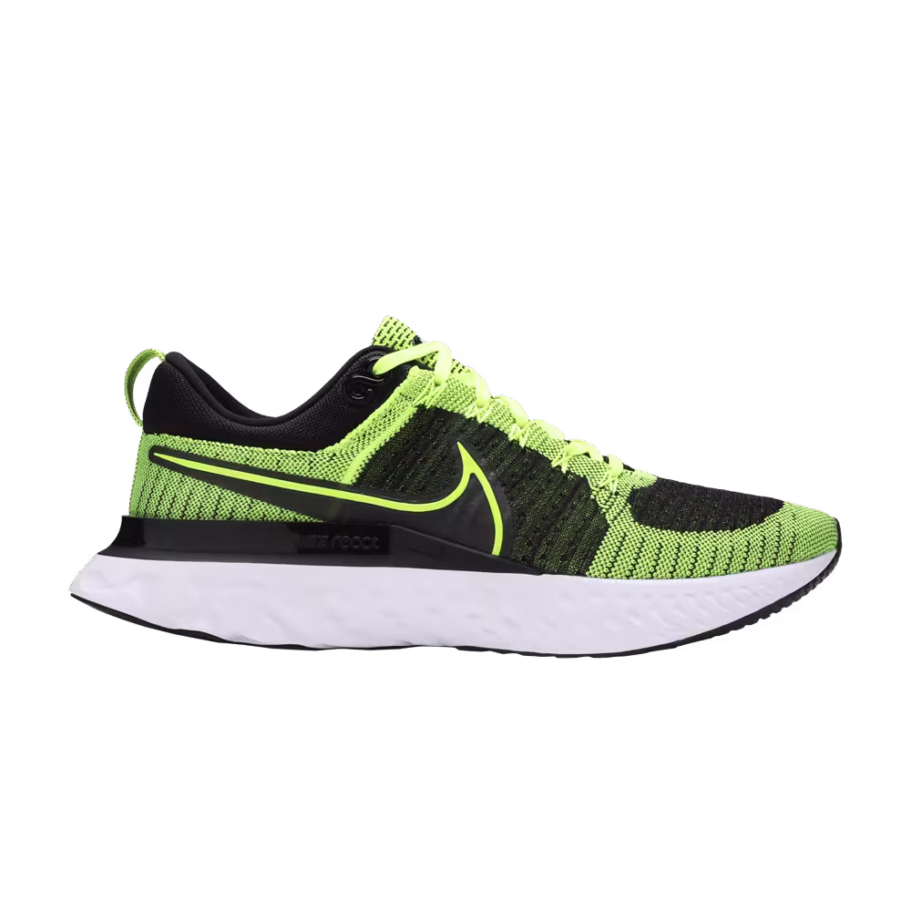 Nike React Infinity Run Flyknit 2 Volt Black