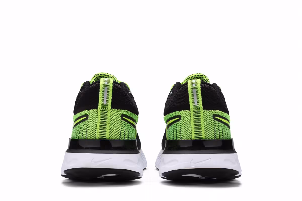 Nike React Infinity Run Flyknit 2 Volt Black, view 7