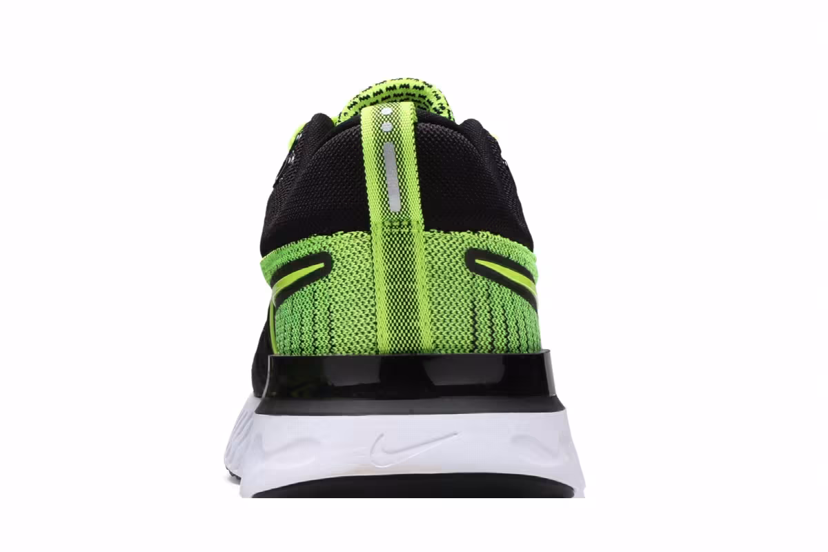 Nike React Infinity Run Flyknit 2 Volt Black, view 8