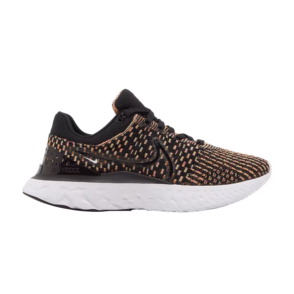 Nike Women's React Infinity Run Flyknit 3 Black Multi