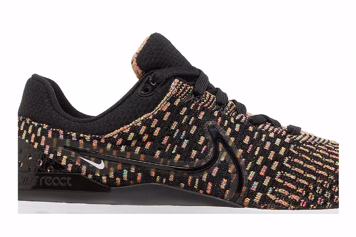 Nike Women's React Infinity Run Flyknit 3 Black Multi, view 3
