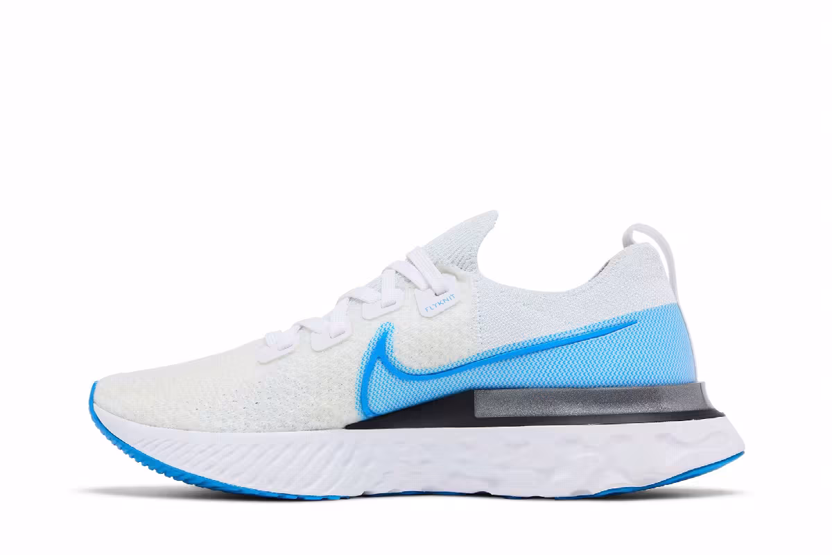 Nike React Infinity Run Flyknit White Photo Blue, view 4