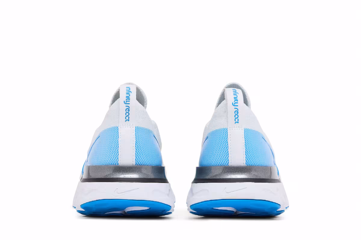 Nike React Infinity Run Flyknit White Photo Blue, view 7