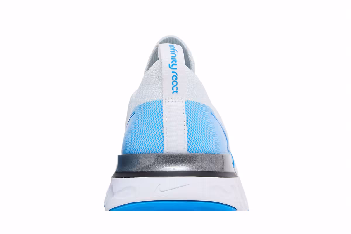 Nike React Infinity Run Flyknit White Photo Blue, view 8