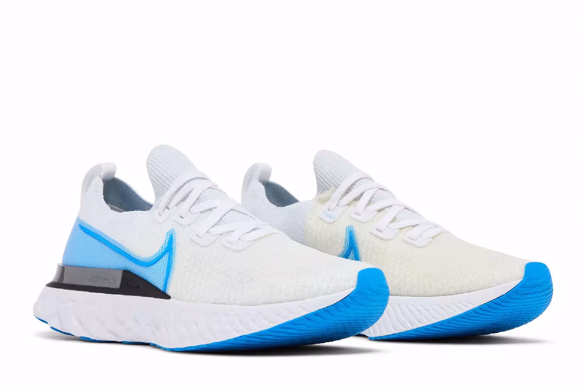 Nike React Infinity Run Flyknit White Photo Blue, view 9