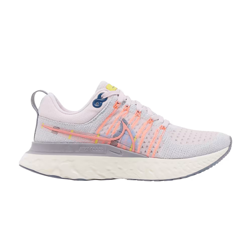 Nike Women's React Infinity Run Flyknit 2 Premium Pink Foam Blue Tint