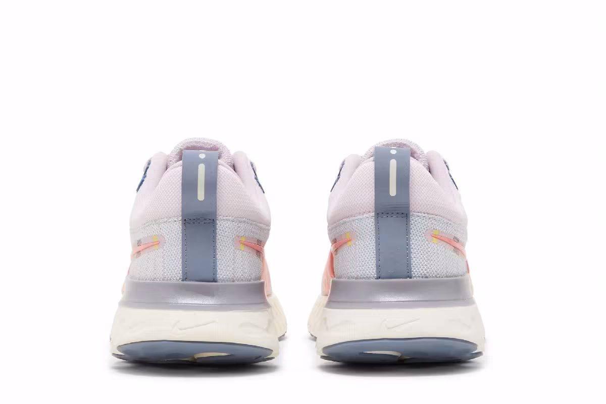Nike Women's React Infinity Run Flyknit 2 Premium Pink Foam Blue Tint, view 7