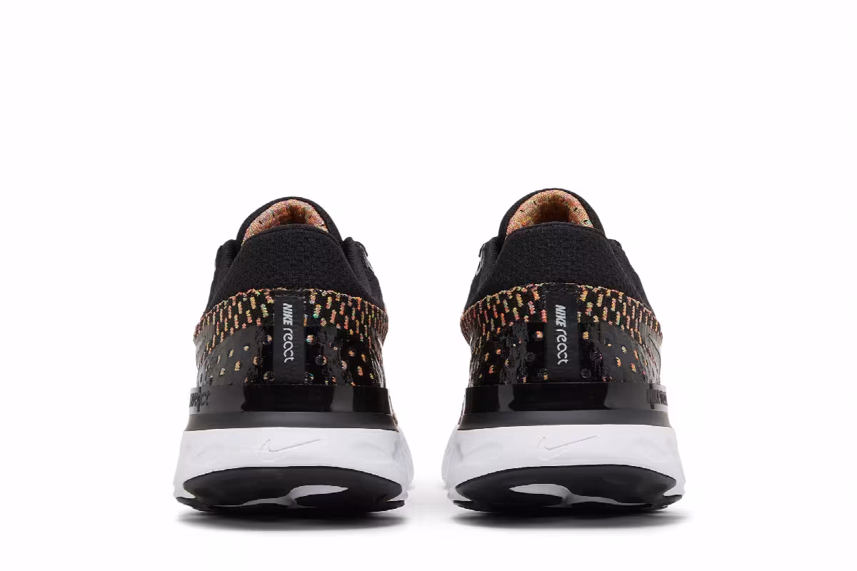 Nike React Infinity Run Flyknit 3 Black Multi, view 7