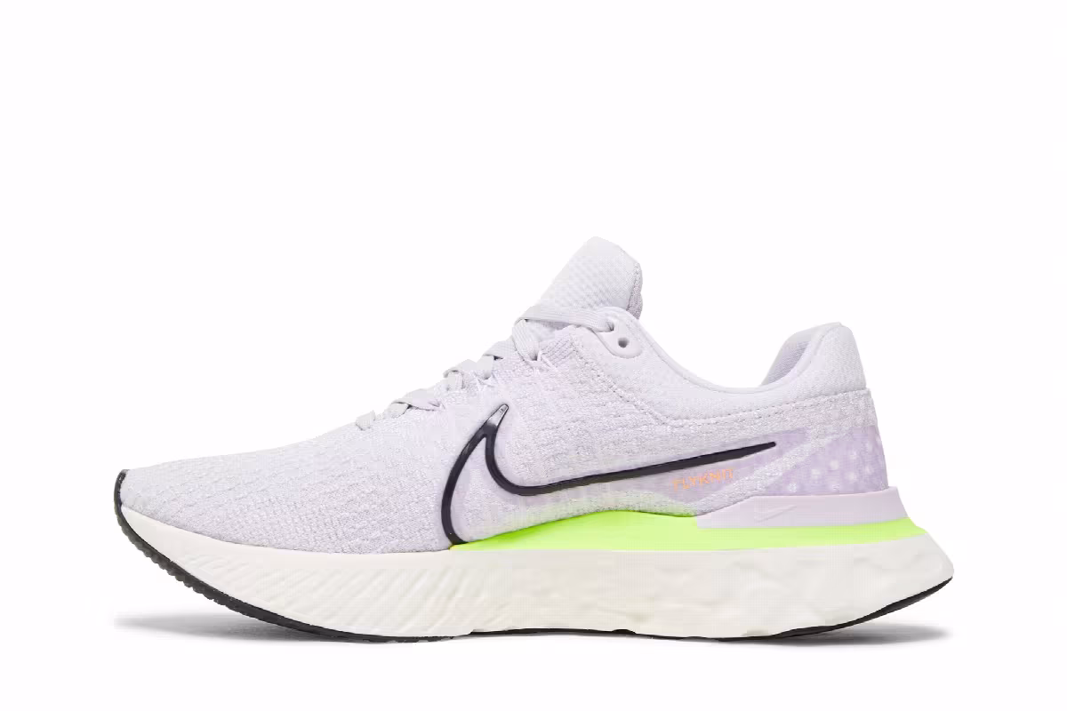 Nike React Infinity Run Flyknit 3 Barely Grape Ghost Green, view 4