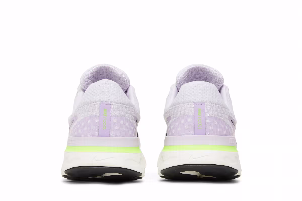 Nike React Infinity Run Flyknit 3 Barely Grape Ghost Green, view 7