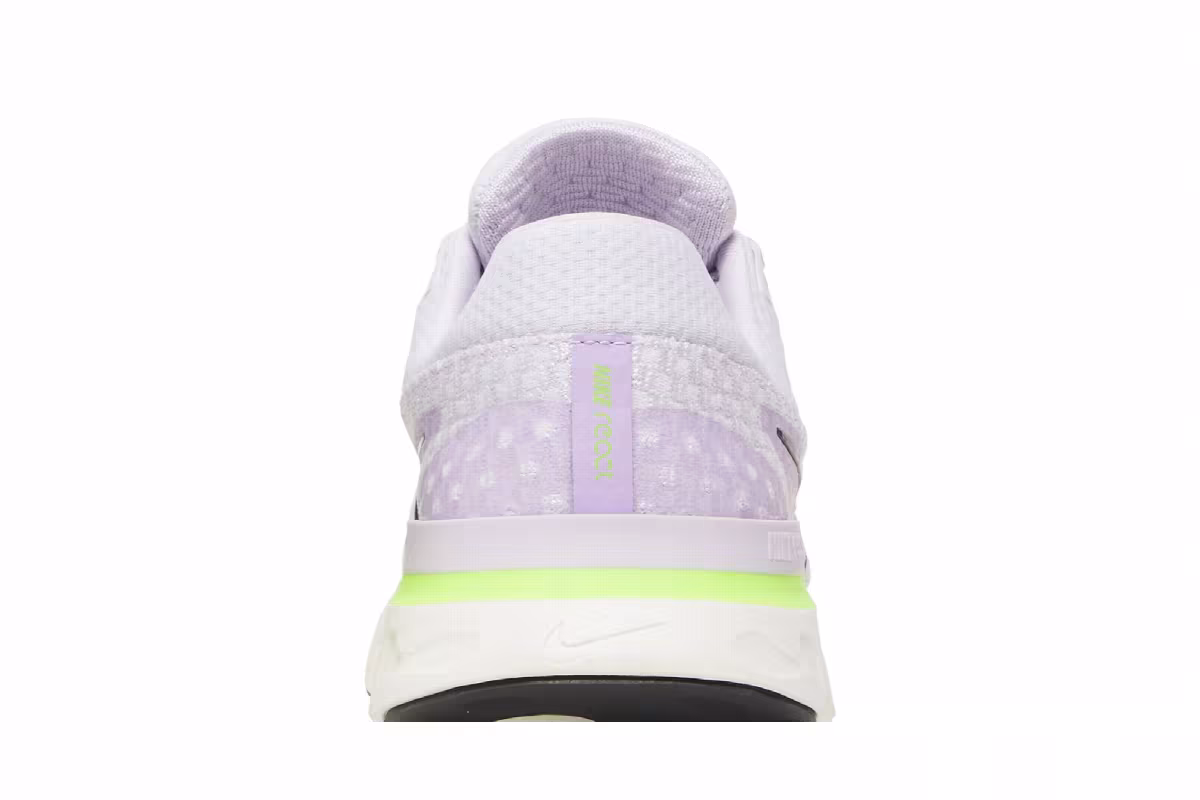 Nike React Infinity Run Flyknit 3 Barely Grape Ghost Green, view 8
