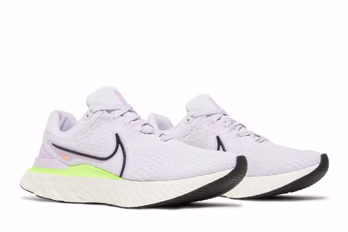 Nike React Infinity Run Flyknit 3 Barely Grape Ghost Green, view 9