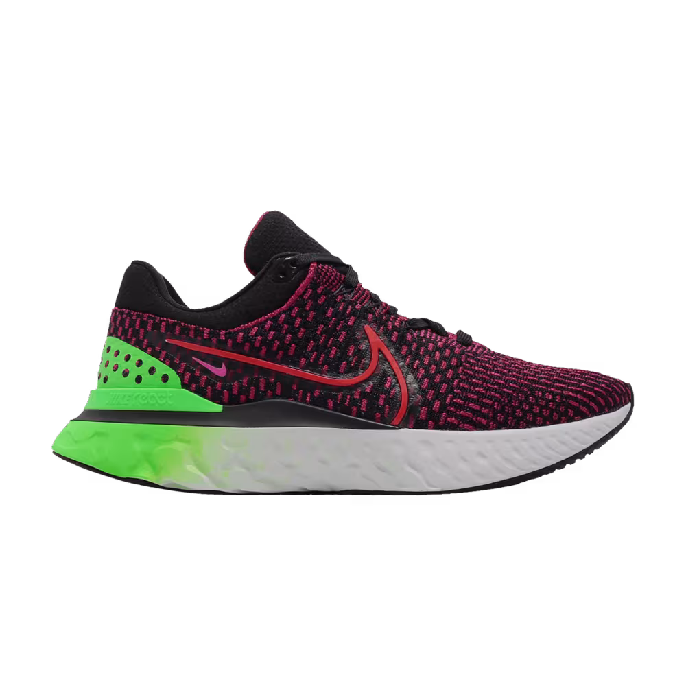 Nike React Infinity Run Flyknit 3 Siren Red Green Strike